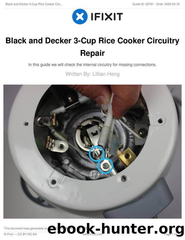 Black and Decker 3-Cup Rice Cooker Circuitry Repair by Unknown
