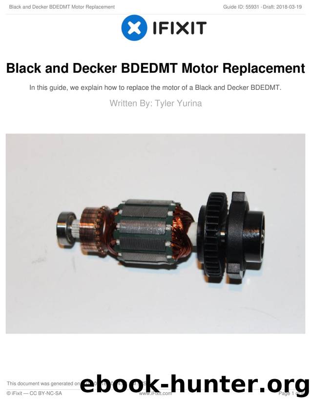 Black and Decker BDEDMT Motor Replacement by Unknown