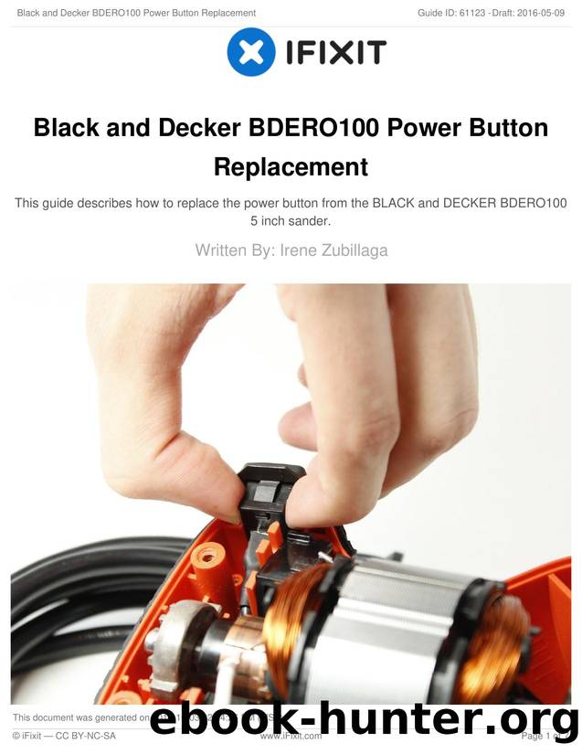 Black and Decker BDERO100 Power Button Replacement by Unknown