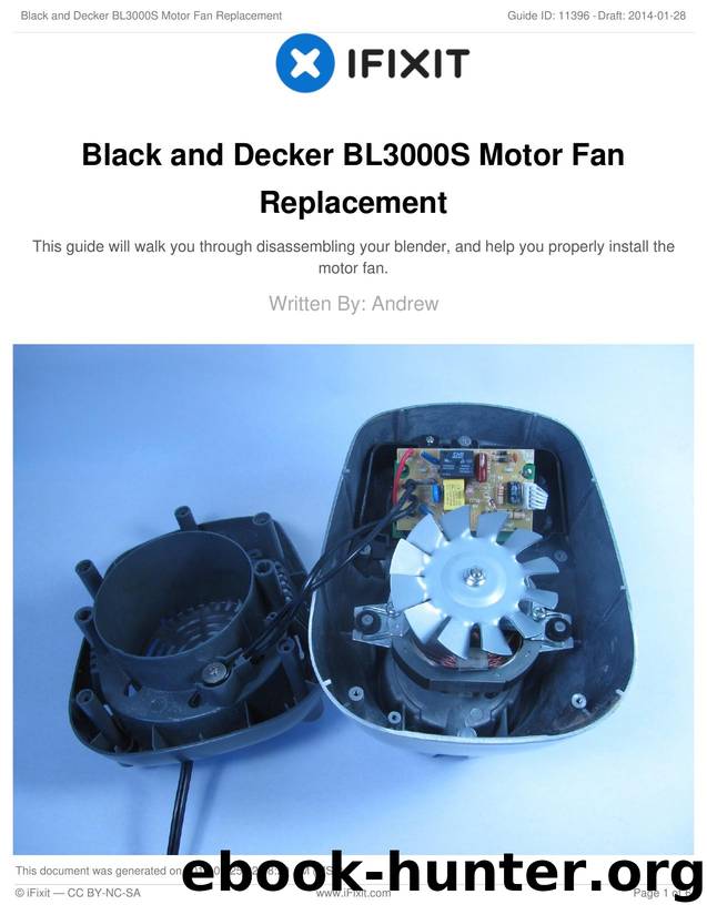 Black and Decker BL3000S Motor Fan Replacement by Unknown