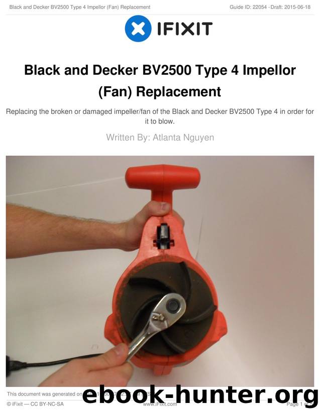 Black and Decker BV2500 Type 4 Impellor (Fan) Replacement by Unknown