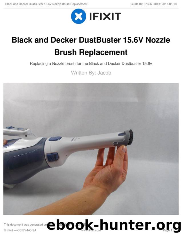 Black and Decker DustBuster 15.6V Nozzle Brush Replacement by Unknown