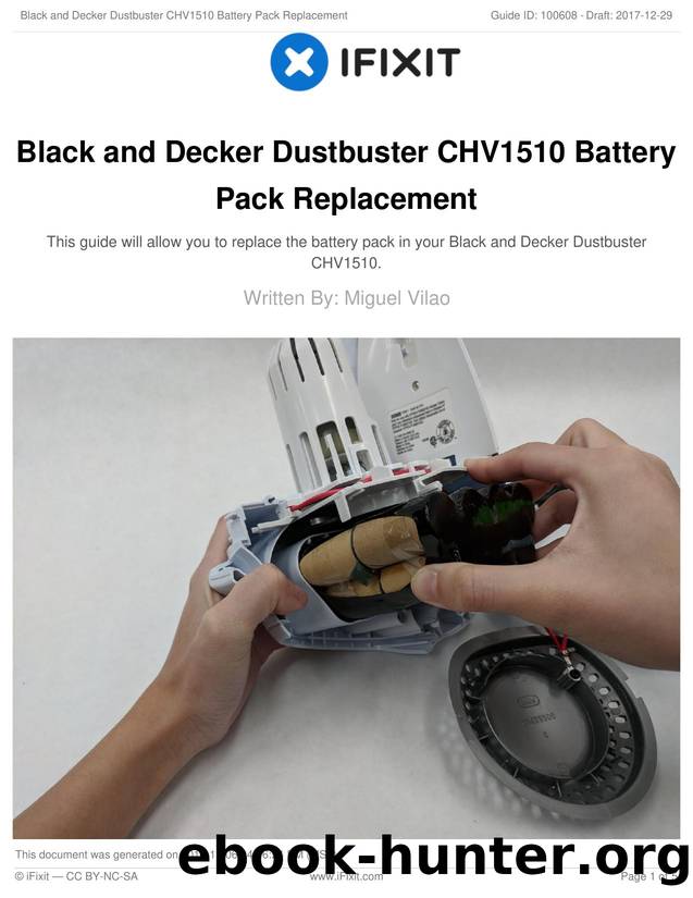 Black and Decker Dustbuster CHV1510 Battery Pack Replacement by Unknown