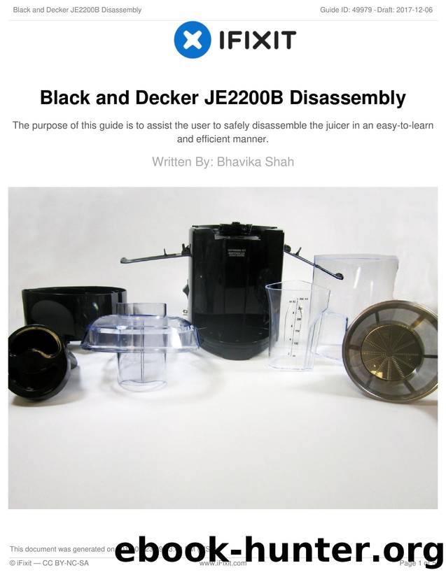 Black and Decker JE2200B Disassembly by Unknown