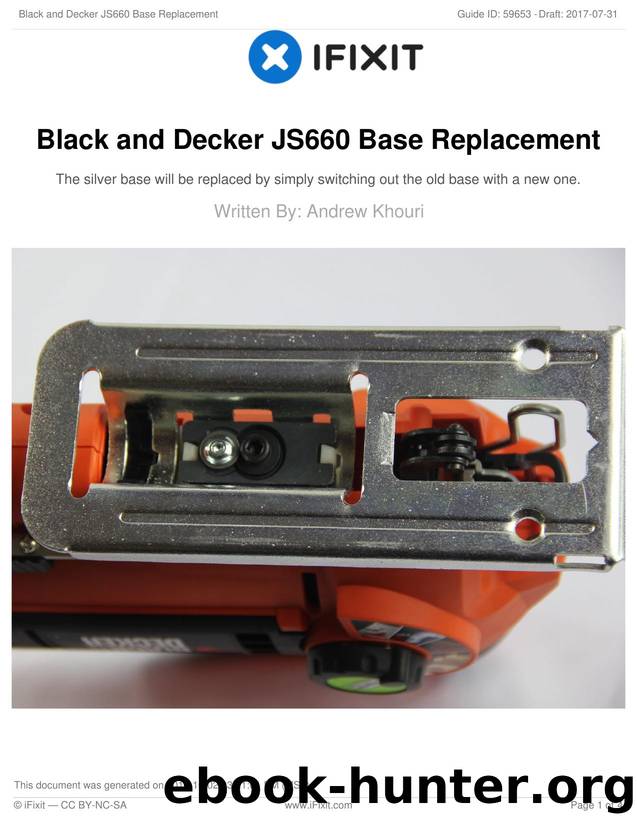 Black and Decker JS660 Base Replacement by Unknown