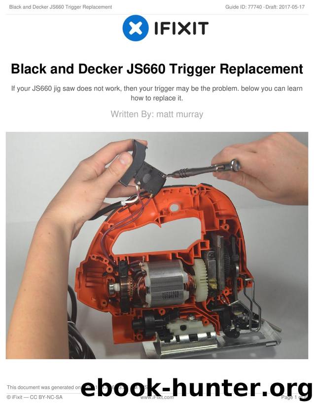 Black and Decker JS660 Trigger Replacement by Unknown