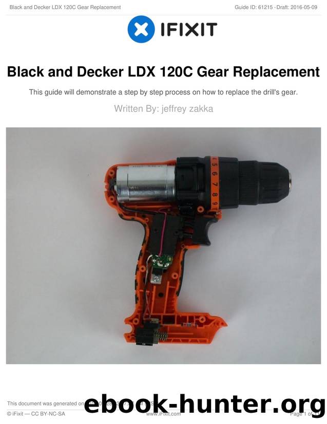 Black and Decker LDX 120C Gear Replacement by Unknown