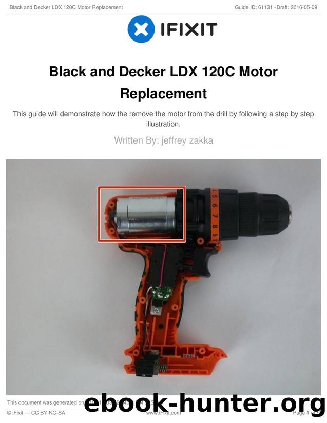 Black and Decker LDX 120C Motor Replacement by Unknown