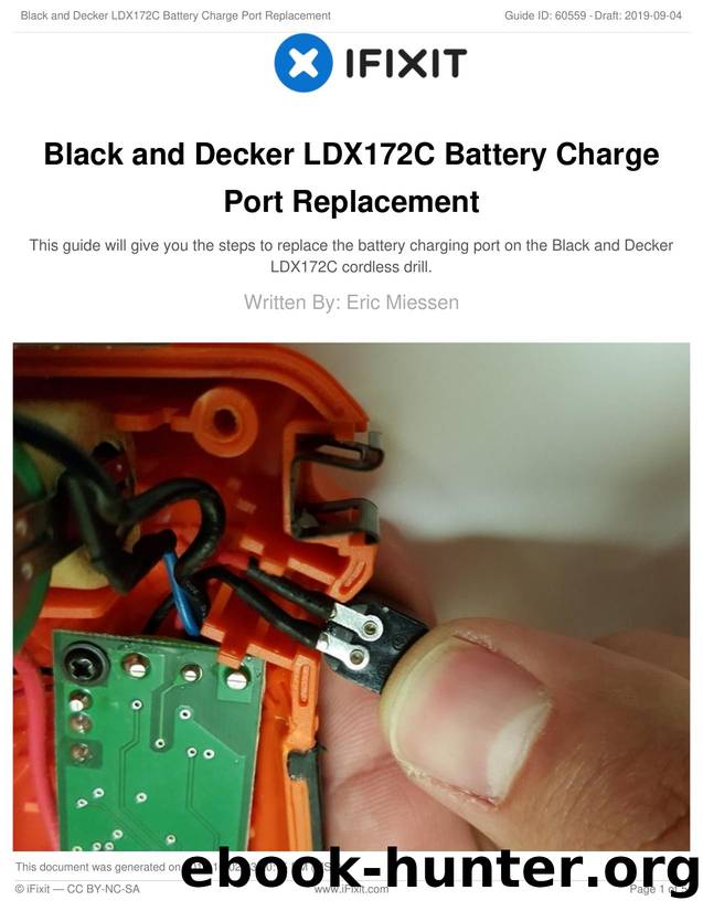 Black and Decker LDX172C Battery Charge Port Replacement by Unknown
