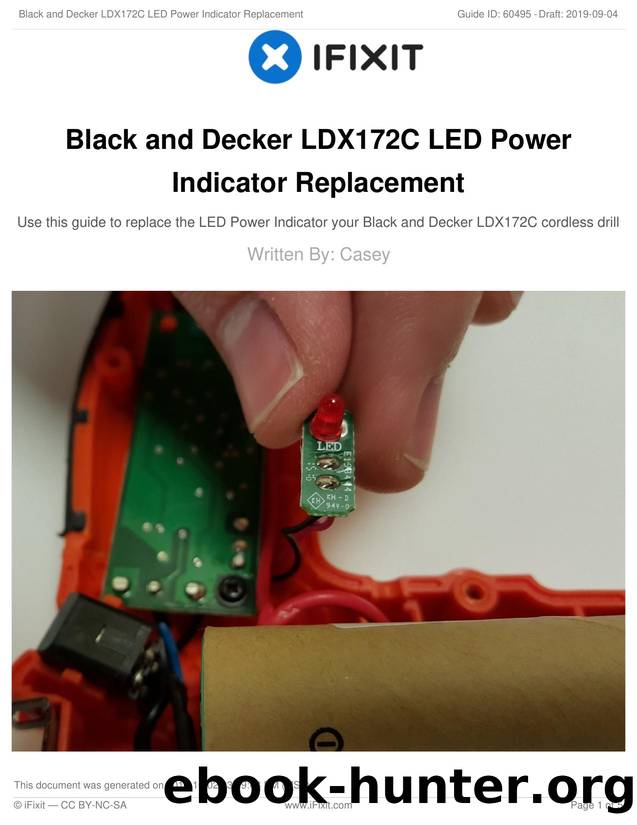 Black and Decker LDX172C LED Power Indicator Replacement by Unknown