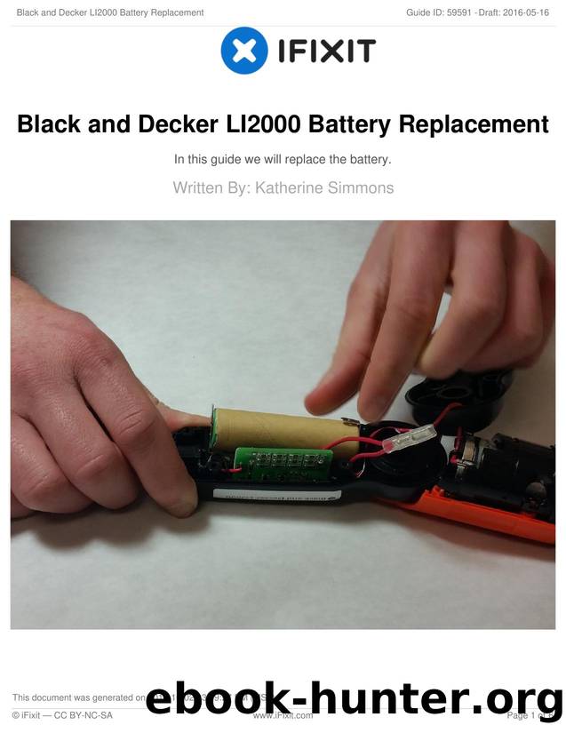 Black and Decker LI2000 Battery Replacement by Unknown