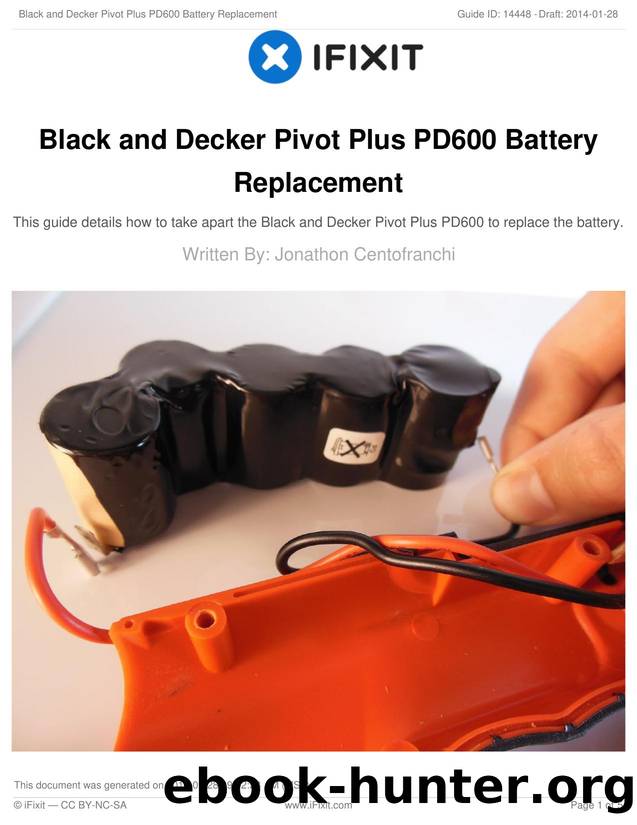 Black and Decker Pivot Plus PD600 Battery Replacement by Unknown