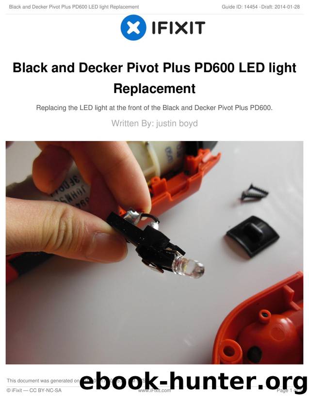 Black and Decker Pivot Plus PD600 LED light Replacement by Unknown