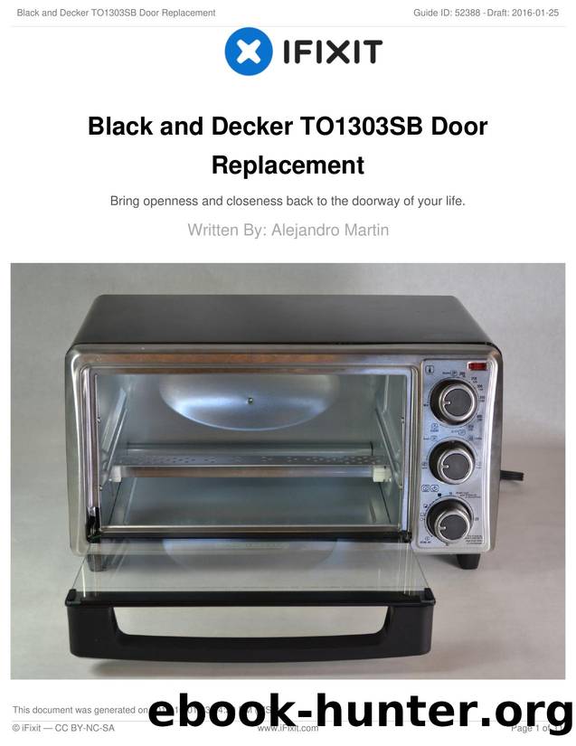 Black and Decker TO1303SB Door Replacement by Unknown