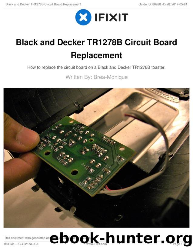Black and Decker TR1278B Circuit Board Replacement by Unknown
