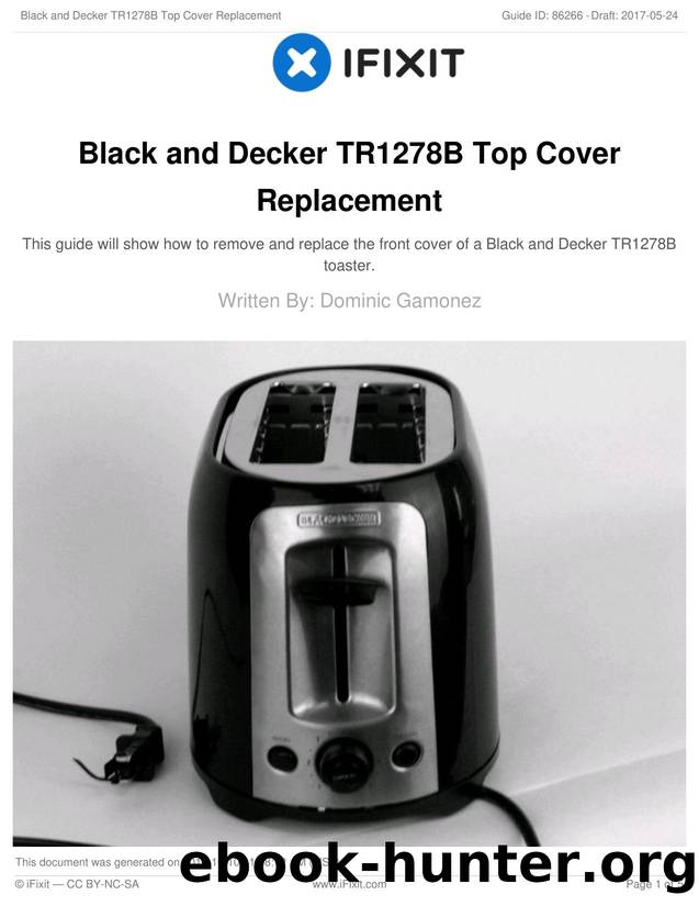 Black and Decker TR1278B Top Cover Replacement by Unknown