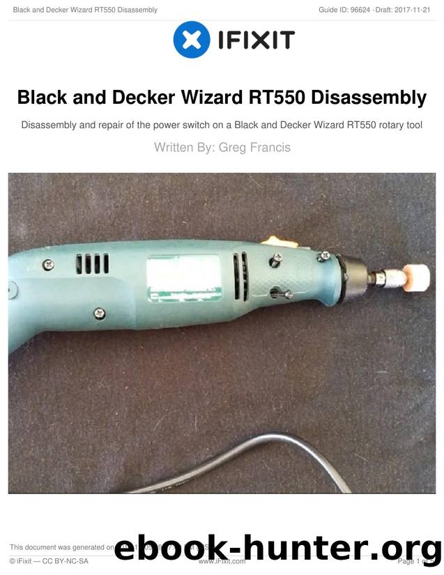Black and Decker Wizard RT550 Disassembly by Unknown