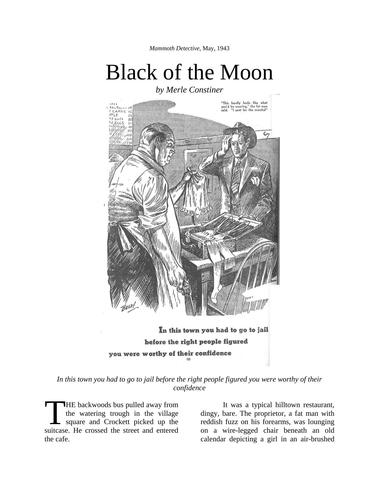 Black of the Moon by Merle Constiner by Monte Herridge