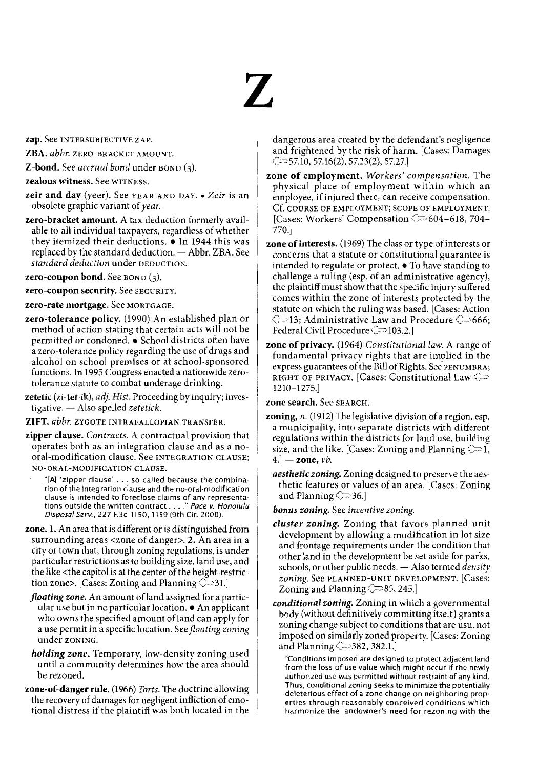 Black's Law 9th Edition - 27 by Sec. Z