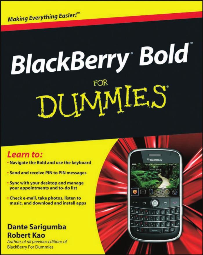 BlackBerry Bold For Dummies by Dante Sarigumba Robert Kao