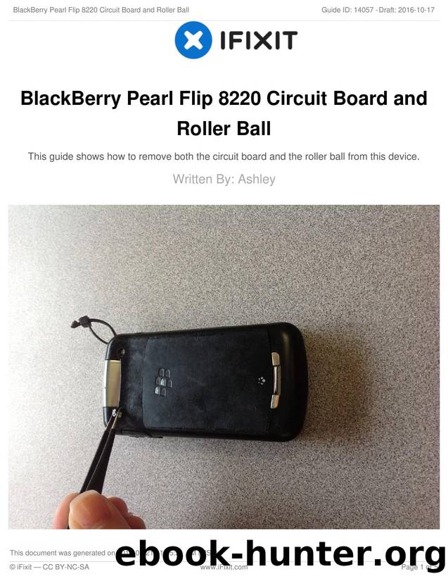 BlackBerry Pearl Flip 8220 Circuit Board and Roller Ball by Unknown