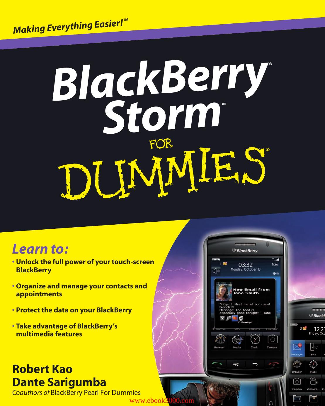 BlackBerry Storm For Dummies by Unknow