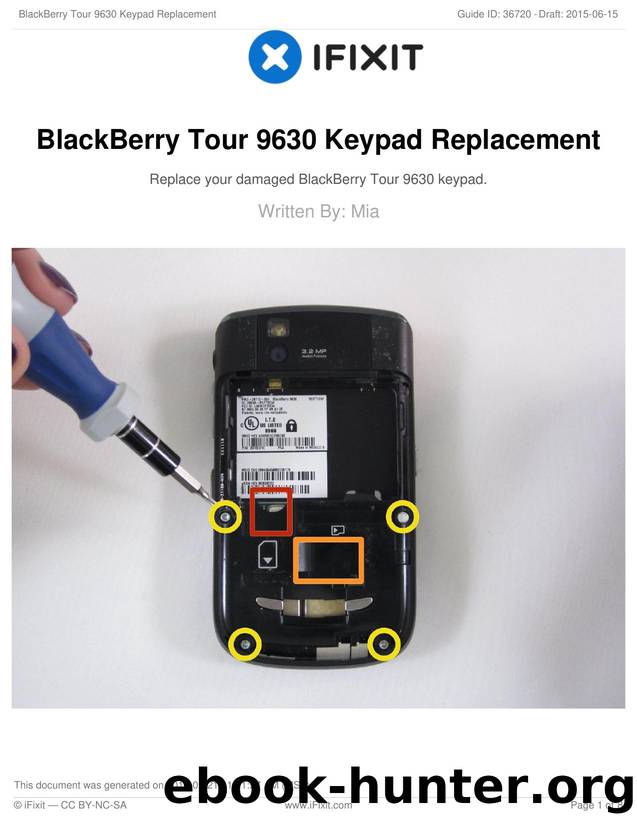 BlackBerry Tour 9630 Keypad Replacement by Unknown
