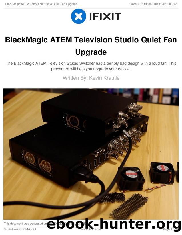BlackMagic ATEM Television Studio Quiet Fan Upgrade by Unknown