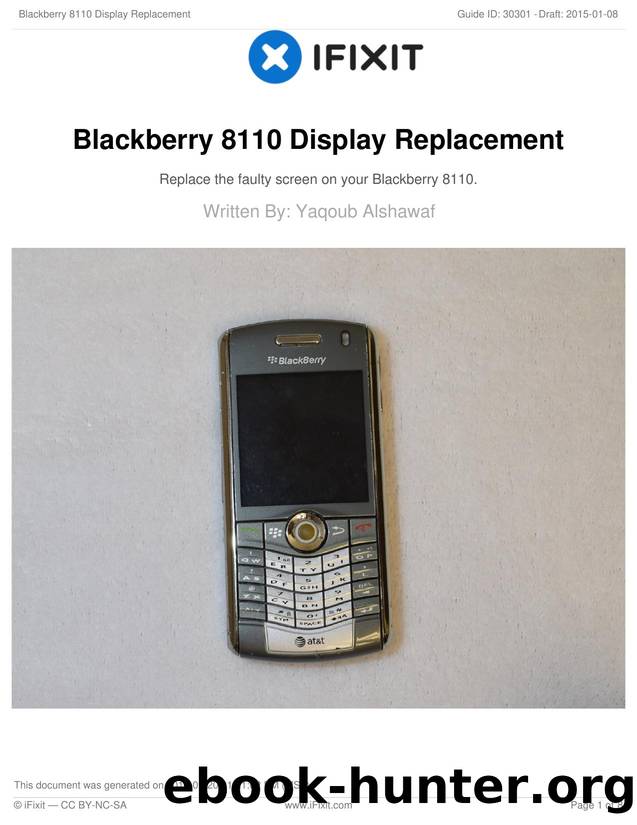 Blackberry 8110 Display Replacement by Unknown