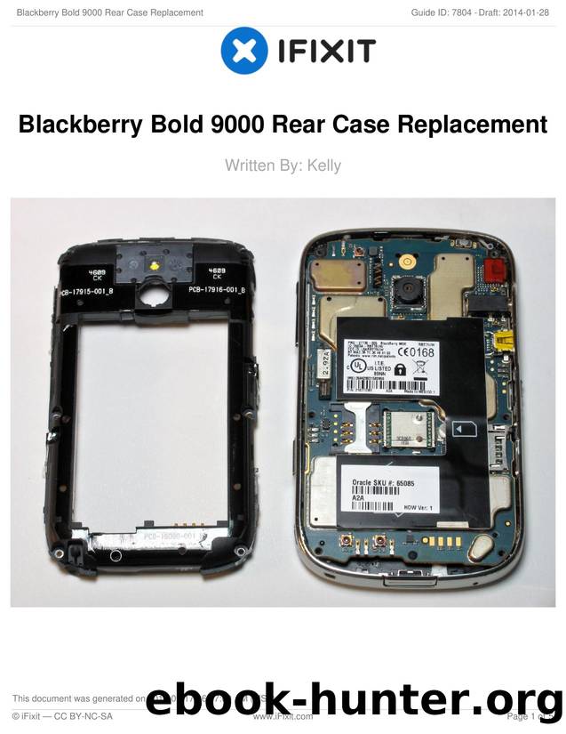 Blackberry Bold 9000 Rear Case Replacement by Unknown