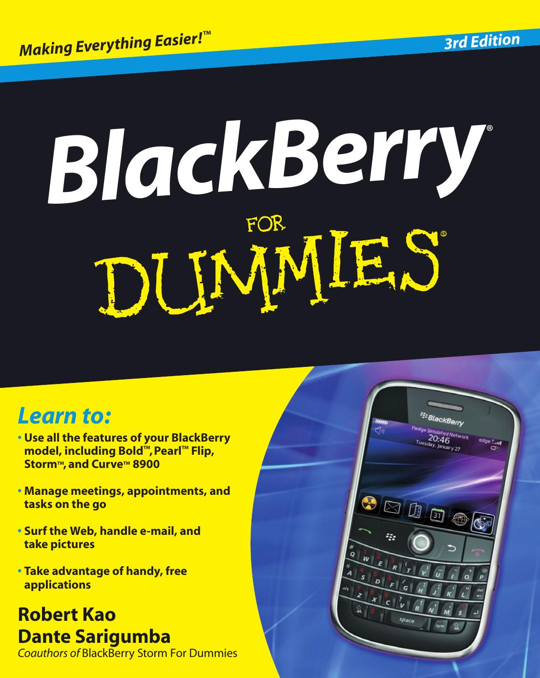 Blackberry for Dummies (ISBN by 0470457627)