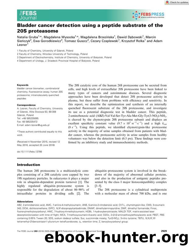Bladder cancer detection using a peptide substrate of the 20S proteasome by Unknown