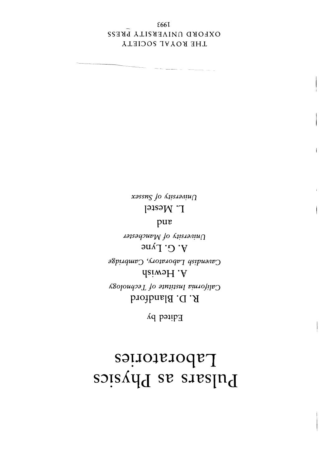Blandford by Pulsars as physics Laboratories Ed