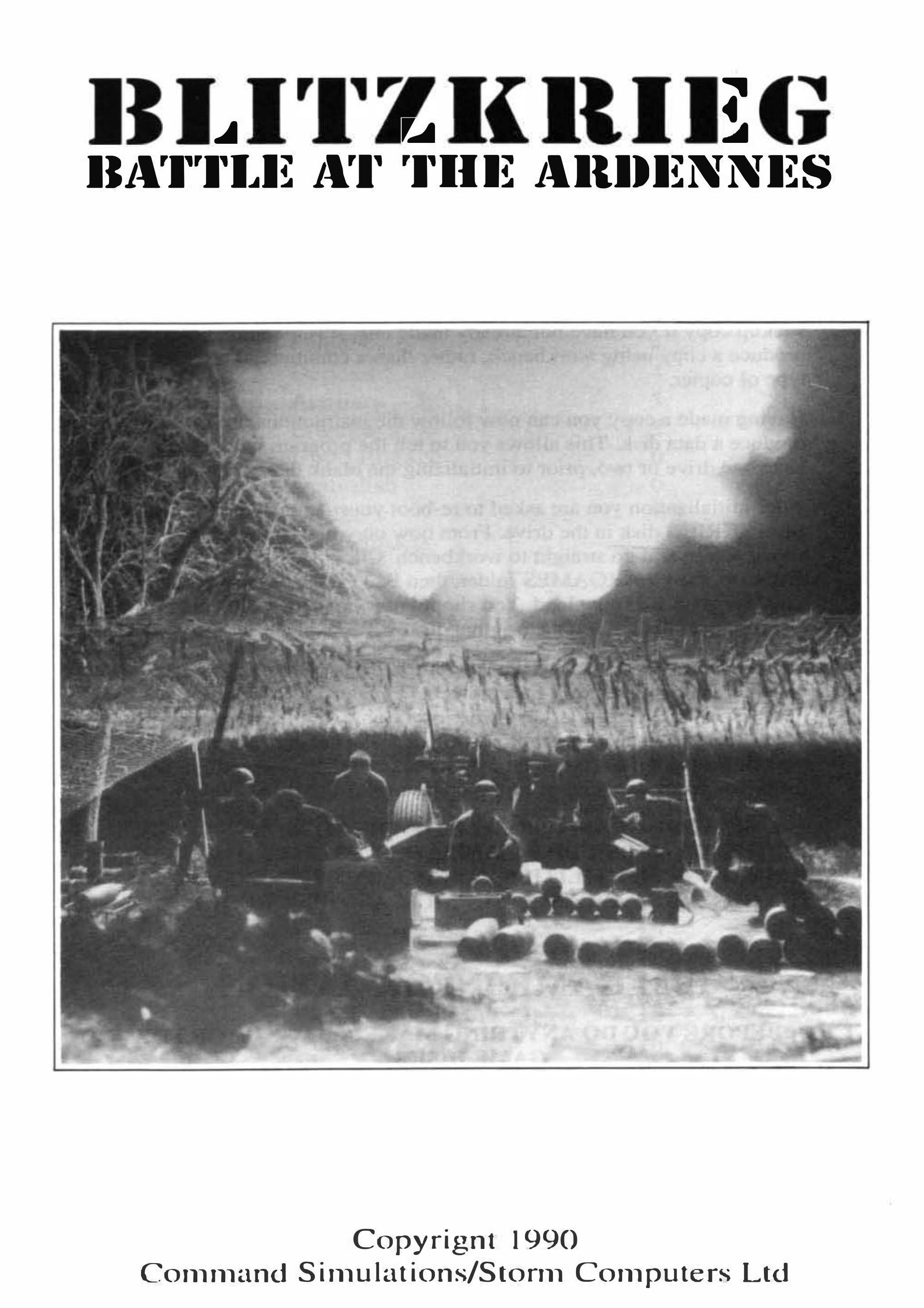 Blitzkrieg Battle at the Ardennes (Manual ENG) by Battle At The Ardennes (1990)