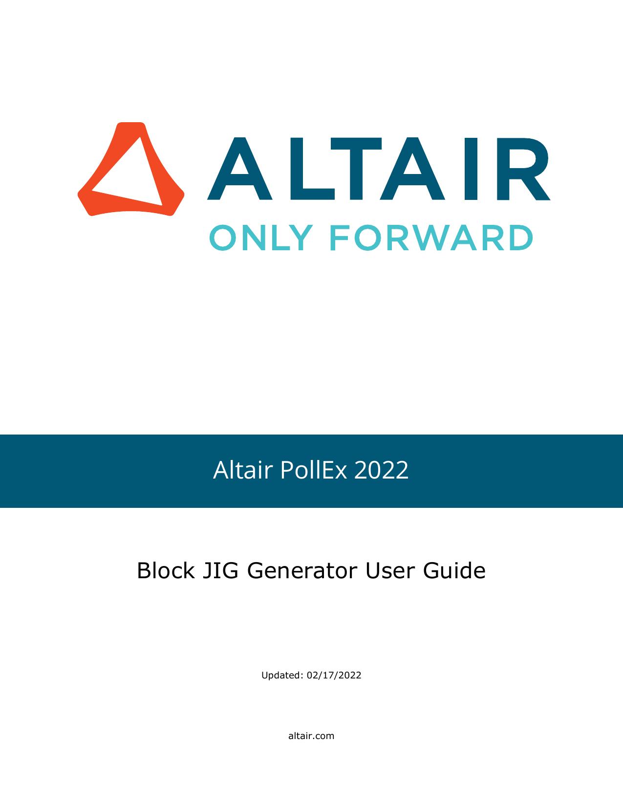 Block JIG Generator User Guide by PollEx