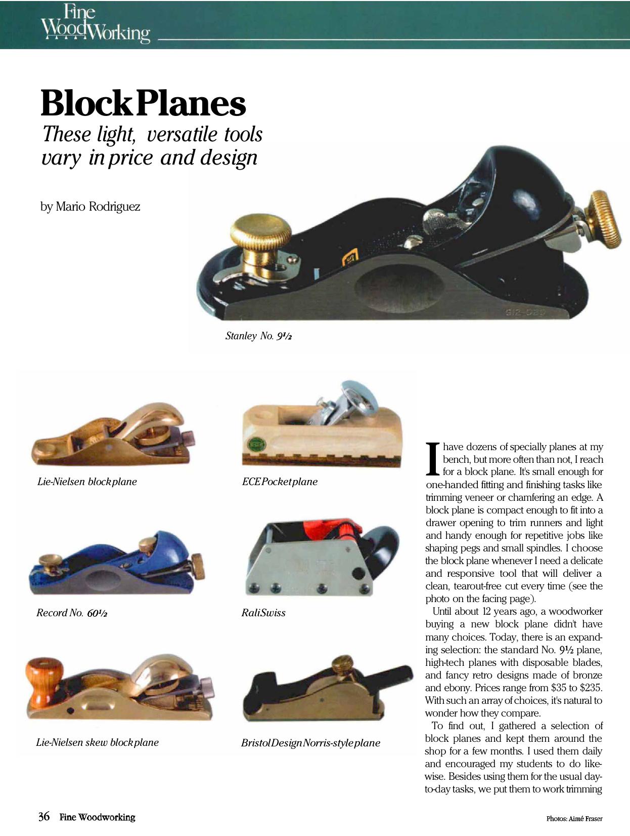 Block Planes by Mario Rodriguez
