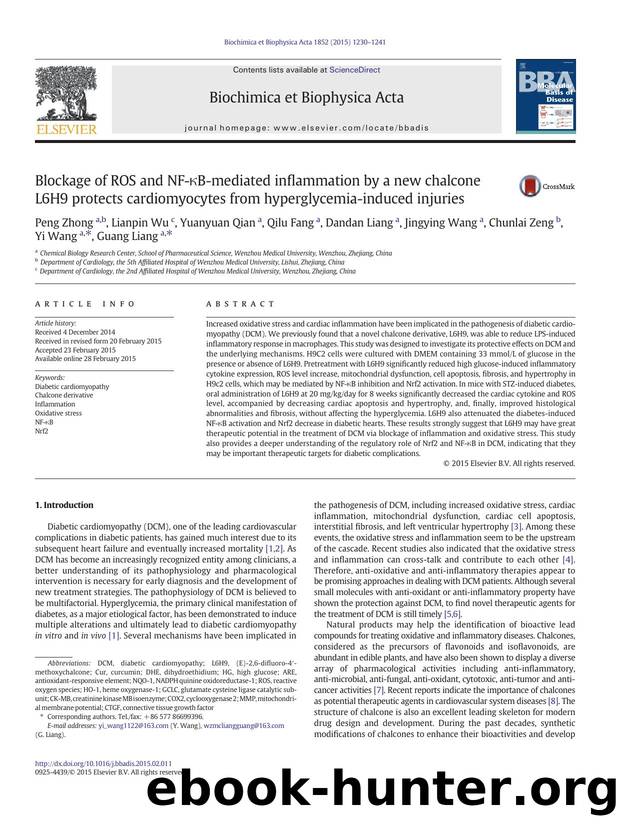 Blockage of ROS and NF-ÎºB-mediated inflammation by a new chalcone L6H9 protects cardiomyocytes from hyperglycemia-induced injuries by unknow