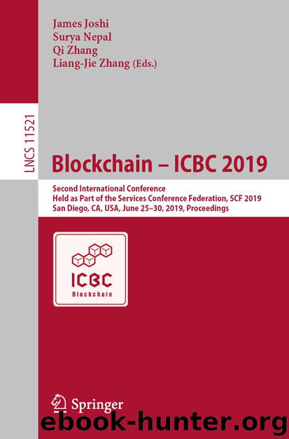 Blockchain – ICBC 2019 by James Joshi & Surya Nepal & Qi Zhang & Liang-Jie Zhang