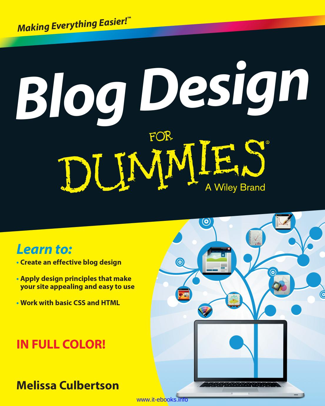 Blog Design For Dummies by Melissa Culbertson