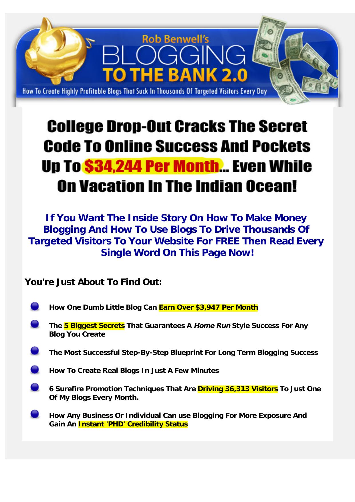 Blogging To The Bank 2.0. by Best of Kuszter's Collection