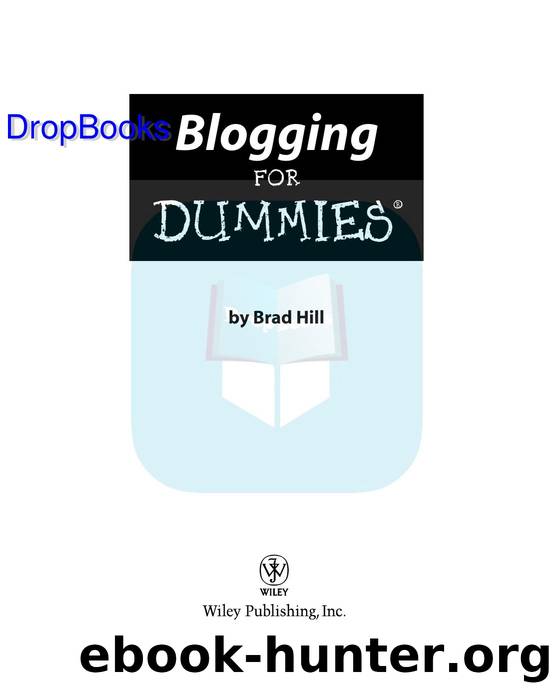 Blogging for Dummies ISBN by 0471770841 DropBooks APP