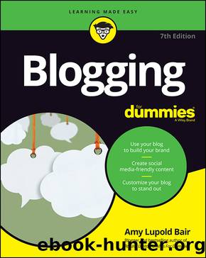 Blogging for Dummies by Lupold Bair Amy;