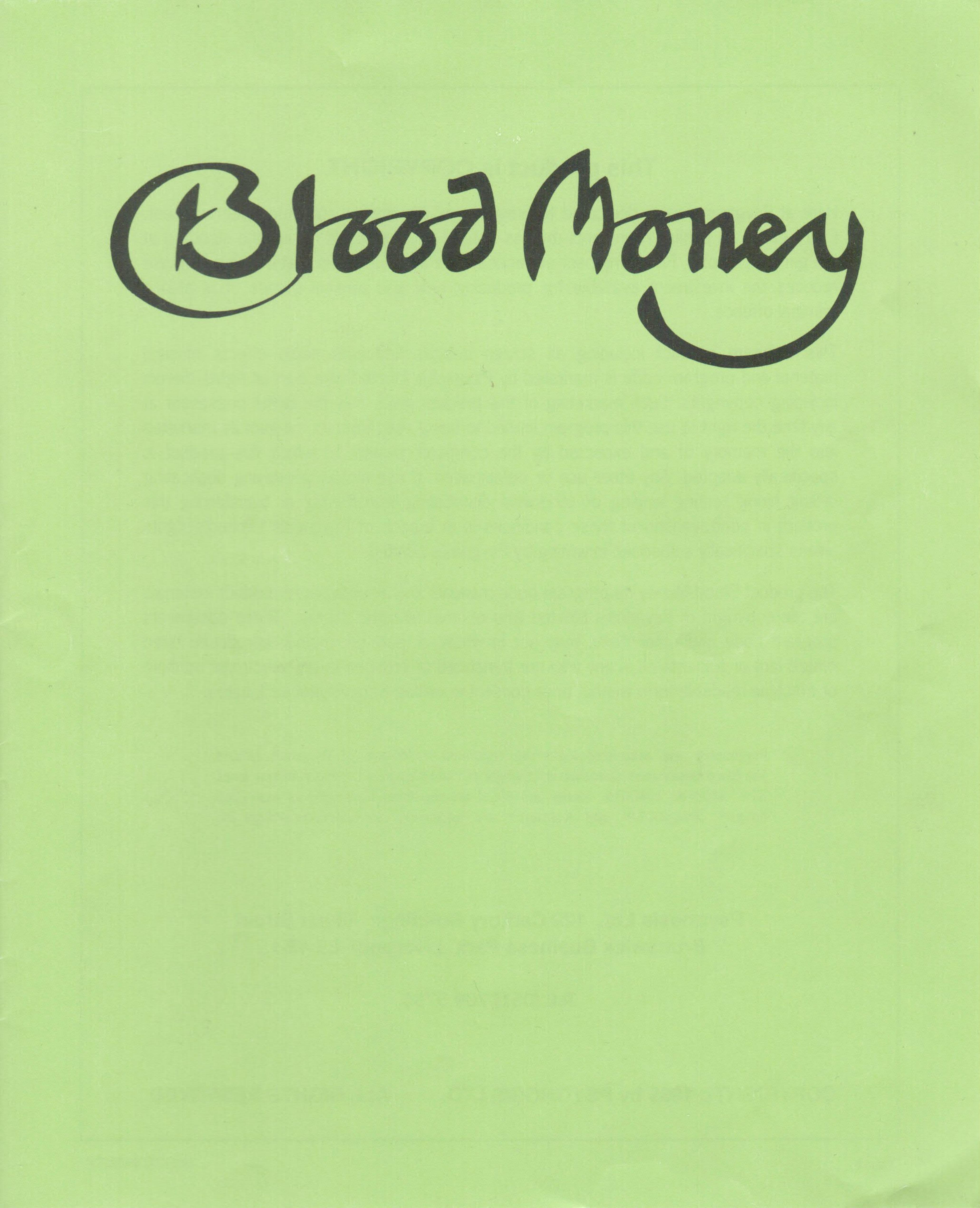 Blood Money (1990) by Unknown