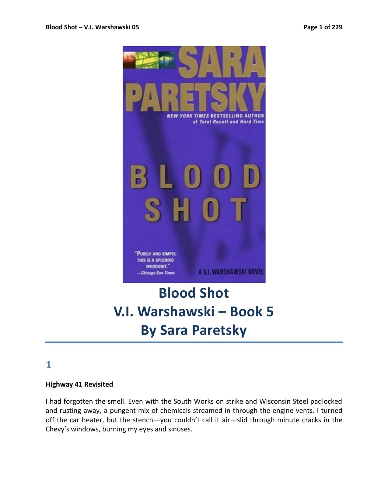 Blood Shot by Sara Paretsky