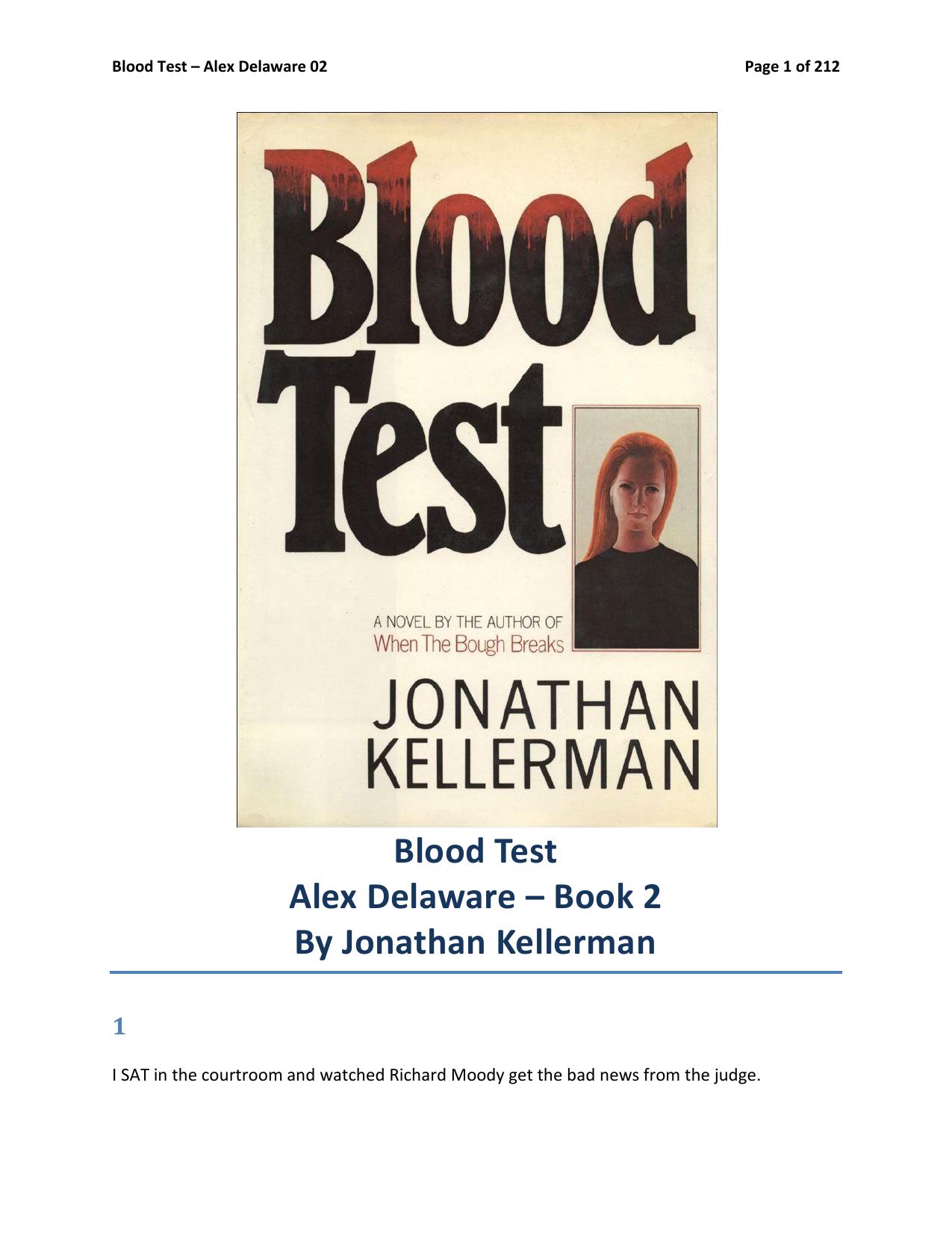 Blood Test by Jonathan Kellerman