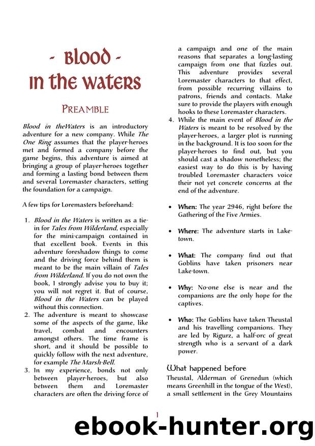 Blood in the Waters by Christoph Hardebusch