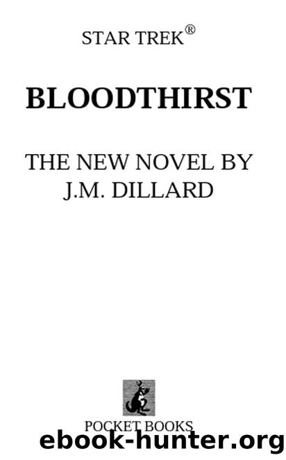 Bloodthirst by J.M. Dillard