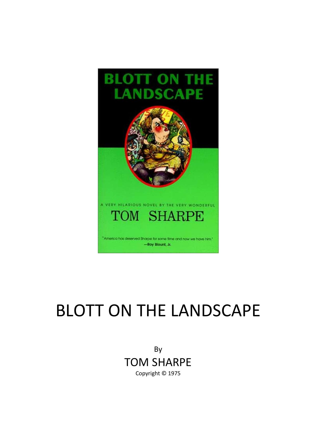 Blott on the Landscape by Tom Sharpe