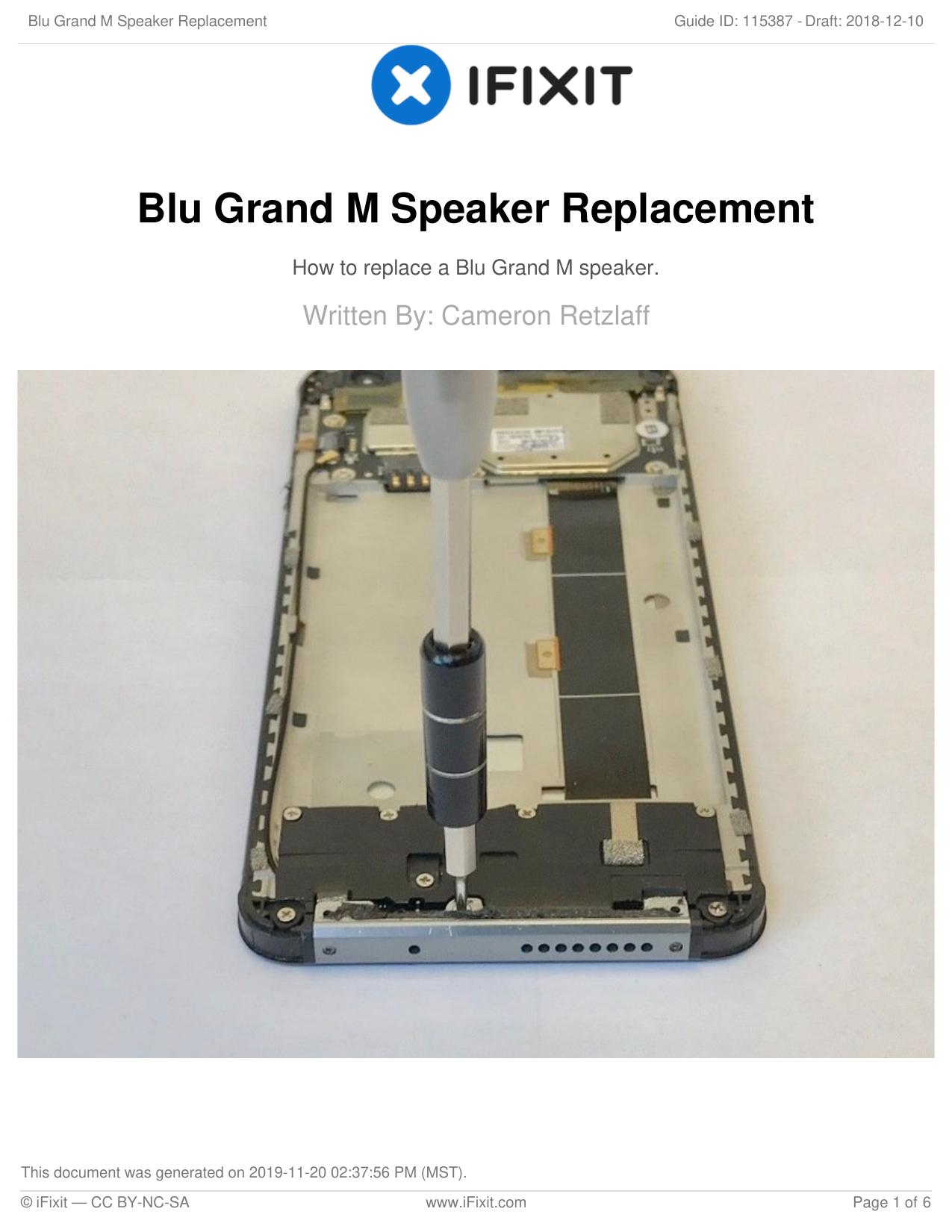 Blu Grand M Speaker Replacement by Unknown