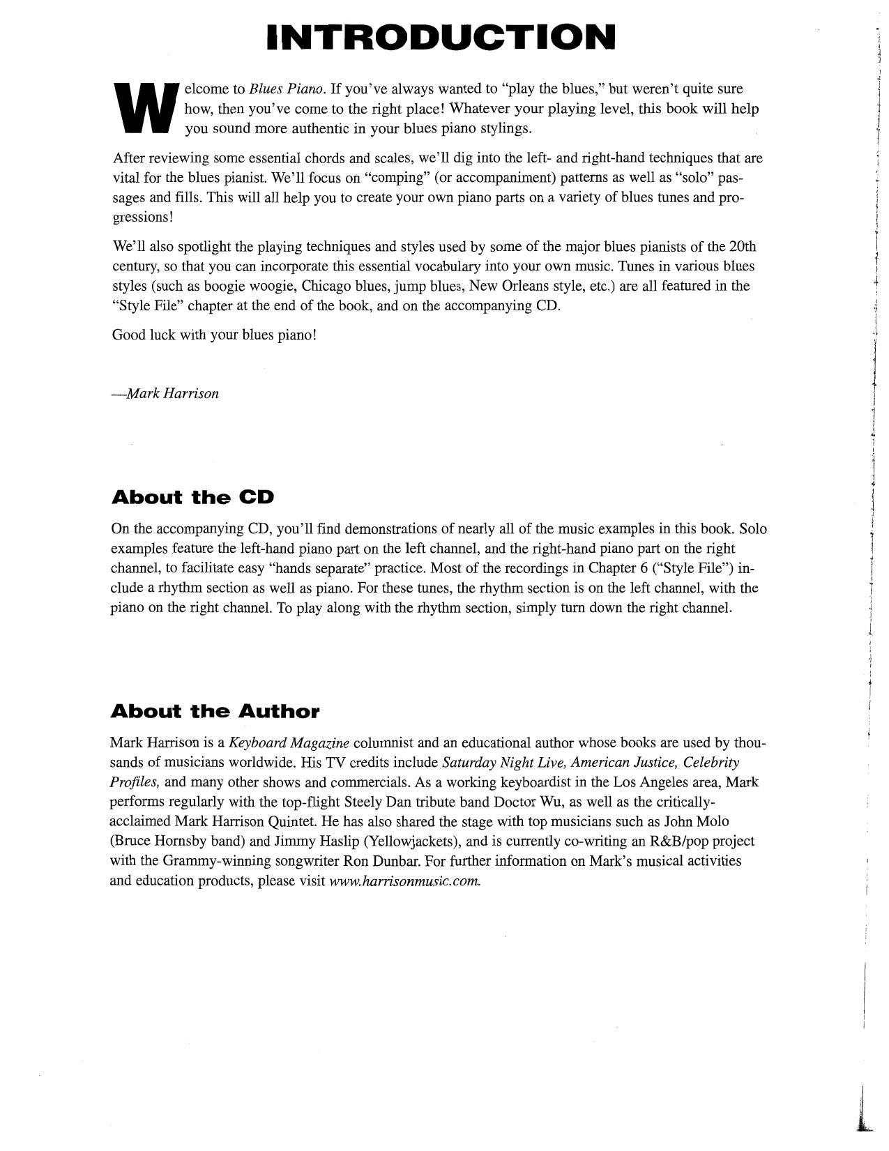 Blues Piano. The Complete Guide with CD by Mark Harrison